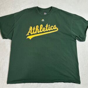 Majestic Oakland Athletics A's Sonny Gray #54 T-Shirt Mens XXL Green MLB 2XL